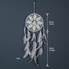 1Pc Leaves Flowers White Feather Dream Catcher Pendant for Wedding Living Room Bedroom Decoration