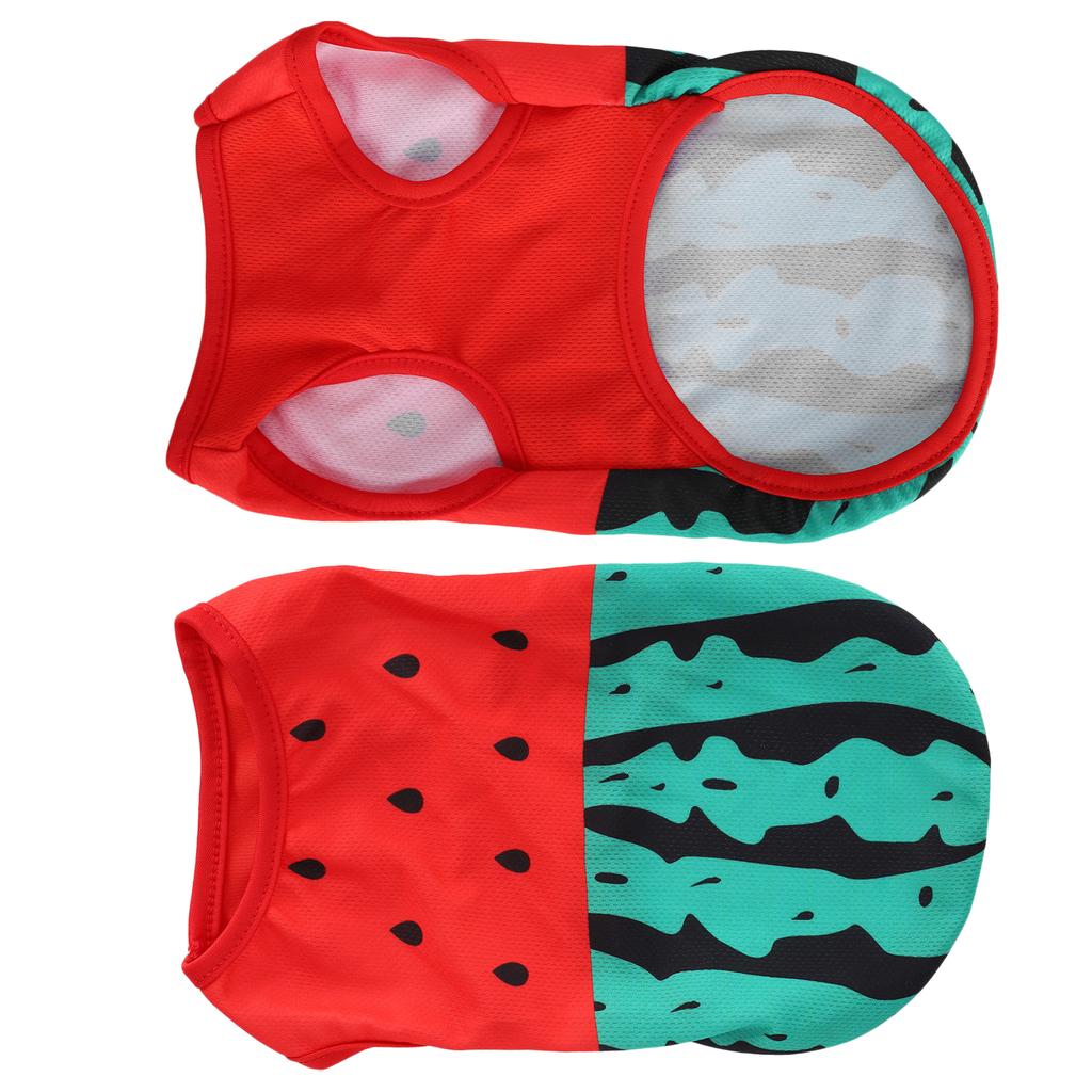 Roupa de Melancia de Verão para Animais de Estimação Colete de Porco Cachorro Não Pegajoso Leve Camiseta Sem Mangas