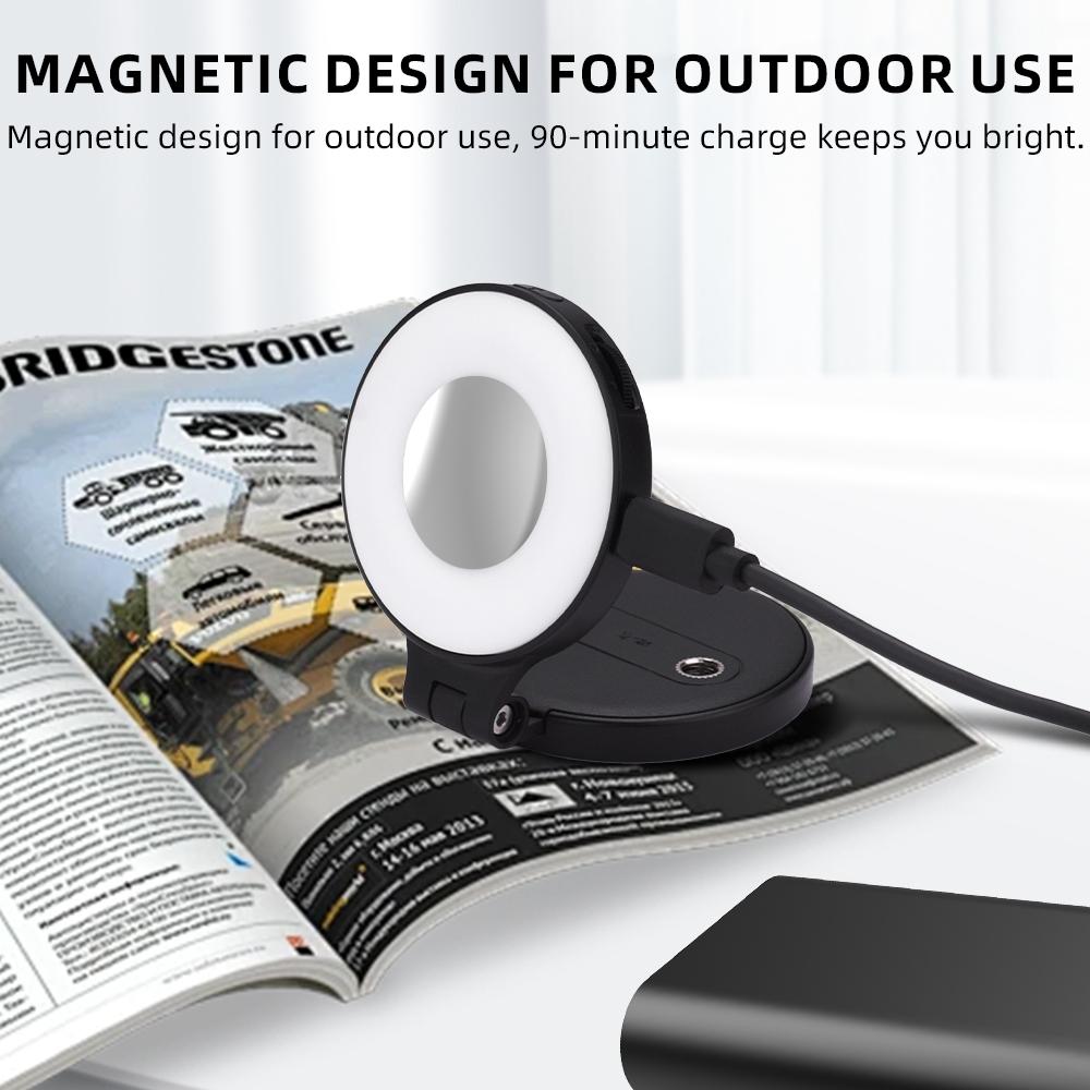 BRDRC MagSafe Selfie Light for iPhone 16 15 14 13 12 Pro Max Magnetic Fill Light Adjustable Phone Stand Vlog Video Photography