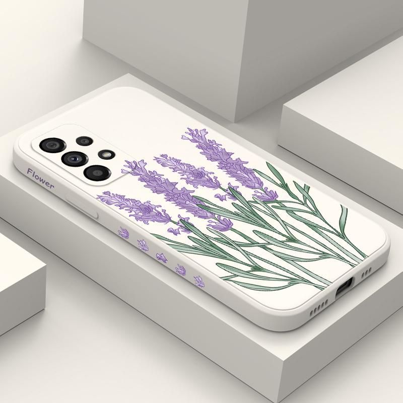 Elegant Lavender Phone Case For Samsung Galaxy A73 A53 A33 A23 A13 A03 A72 A52 A52S A32 A22 A12 A71 A51 A31 A21S 4G 5G Cover