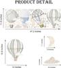 Watercolor  Air Balloon Wall Decals Stars Clouds Vinyl Stickers Peel  Stick Art For Nursery Bedroom Toddler Room