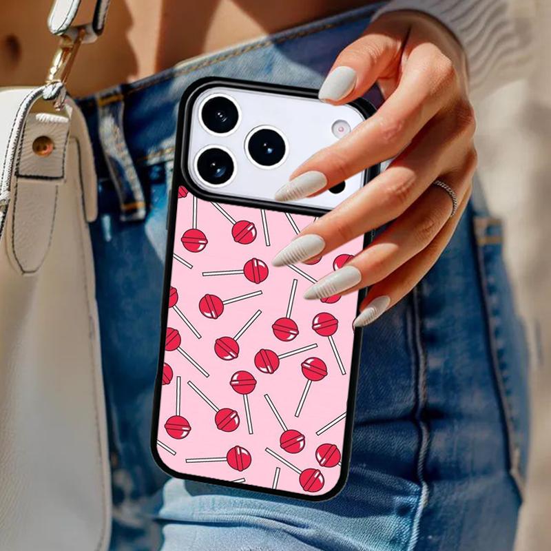 Red Lollipops Phone Case For iPhone 17 Air 14 15 13 12 Max Cover For Apple 16e 11 Pro Max Plus Coque
