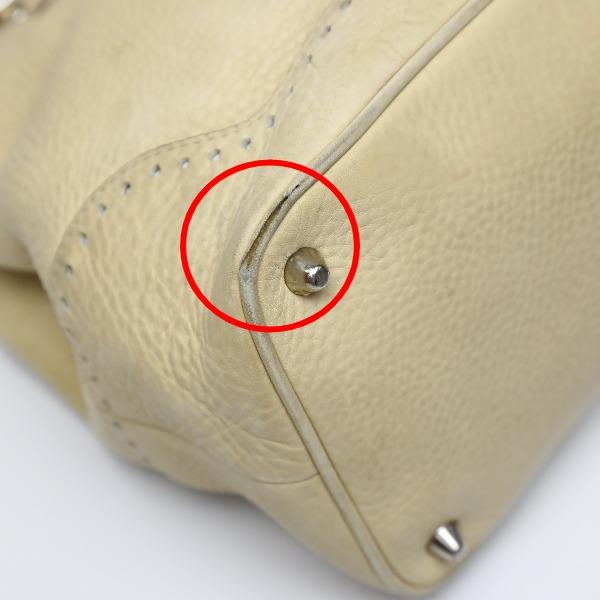 COACH leather Tote Bag leather beige Women 5056 Used