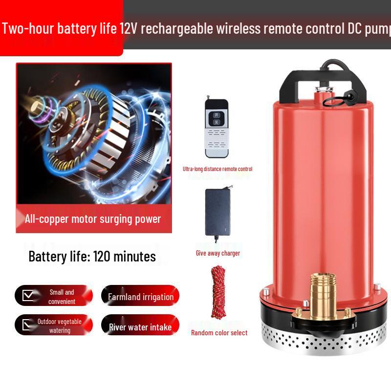 Rechargeable Wireless Remote Control Submersible Water Pump for Agricultural Irrigation