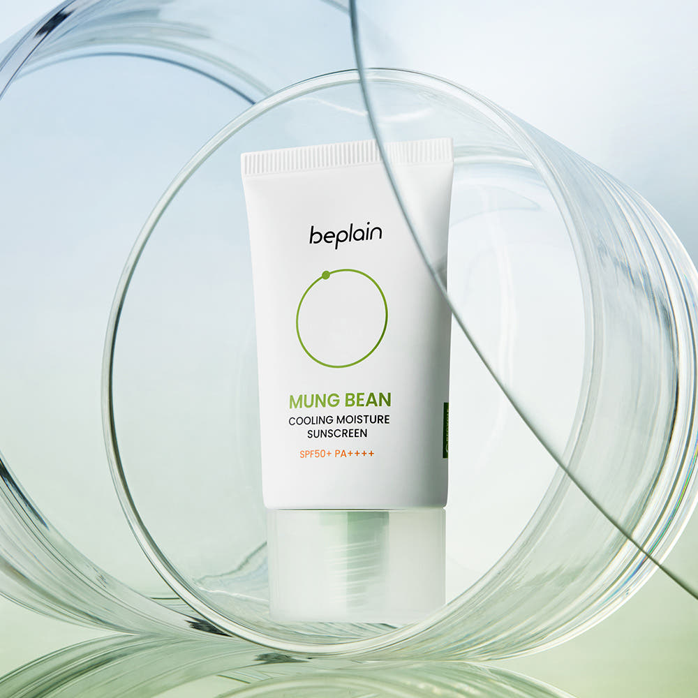 BEPLAIN Mung Bean Cooling Moisture Sunscreen SPF50+ PA++++ 50ml Hydrating Lightweight No White Cast UV Protection