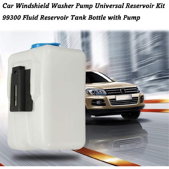 Swess Car Windshield Washer Pump Universal Reservoir Kit 99300 Fluid Reservoir Tank Bottle With Pump