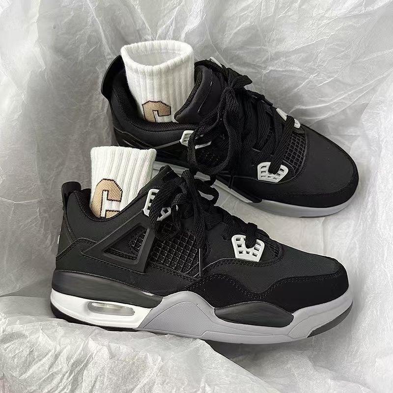 

Women s Air Cushion Sneakers Retro Basketball Style Casual Walking Shoes For Daily Wear 44 чорний