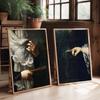 Dark Academia Victorian Antique Moody Vintage Portrait Poster Print Canvas Painting Surreal Art Wall Picture for Room Home Decor