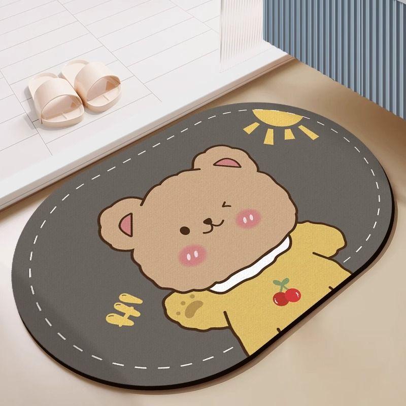 

Впитывающий коврик из диатомовой грязи, коврик для пола в ванной, быстросохнущий коврик для пола в ванной у двери 40cmx60cm