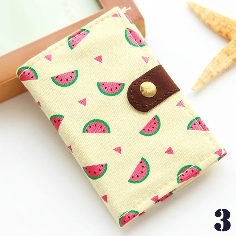 Frucht-Druck Kreditkartenhalter Damen Ausweishalter Geldbörse Geldscheinhalter Canvas Halter Tasche