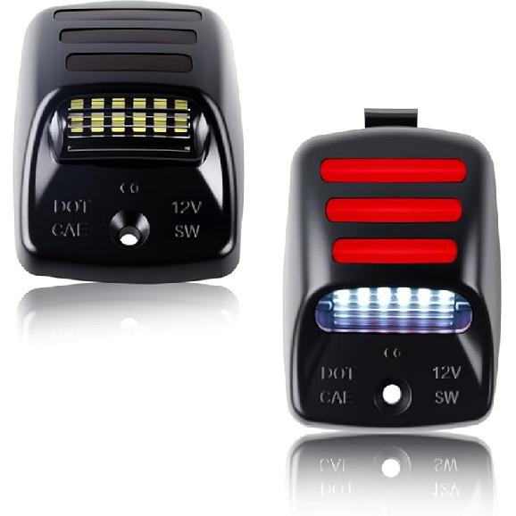 D-Lumina LED License Plate Lights Tag Lamp Assembly Compatible With Toyo-Ta 2005-2015 Tacoma And 2000-2013 Tundra Pickup Truck, 6000K White 2-Pieces