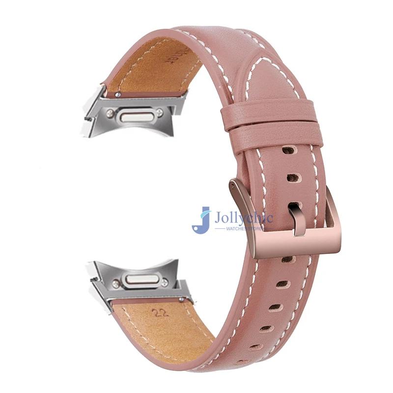 

Класичний шкіряний ремінець без зазорів для Samsung Galaxy Watch 6/5/4 40 мм 44 мм 5Pro 45 мм ремінець для годинника 6/4 Classic 47 43 мм 46 42 мм Браслет Galaxy Watch 6 5 4