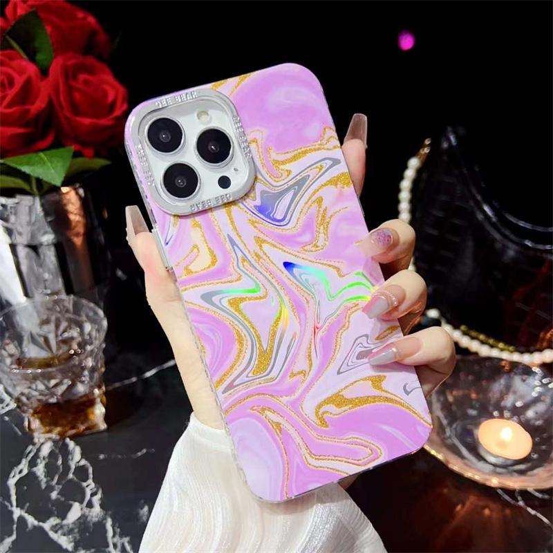 Luxusní módní pouzdro na telefon zlacené geometrické řady pro iPhone 14 13 12 11 Pro Max galvanicky pokovený rámeček objektivu pro iPhone 14 13 12 11