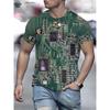 Summer Men Circuit Board Electronic Chip Cpu Creative Graphics 3d Printing T-Shirt Fashion Short Sleeve Oversized T-shirt