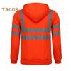 Reflective Safety Hoodie 360 Degree Reflective Zones High Visibility Quick Dry Long Sleeves Outdoor Construction Worker Top for Night Shift Running
