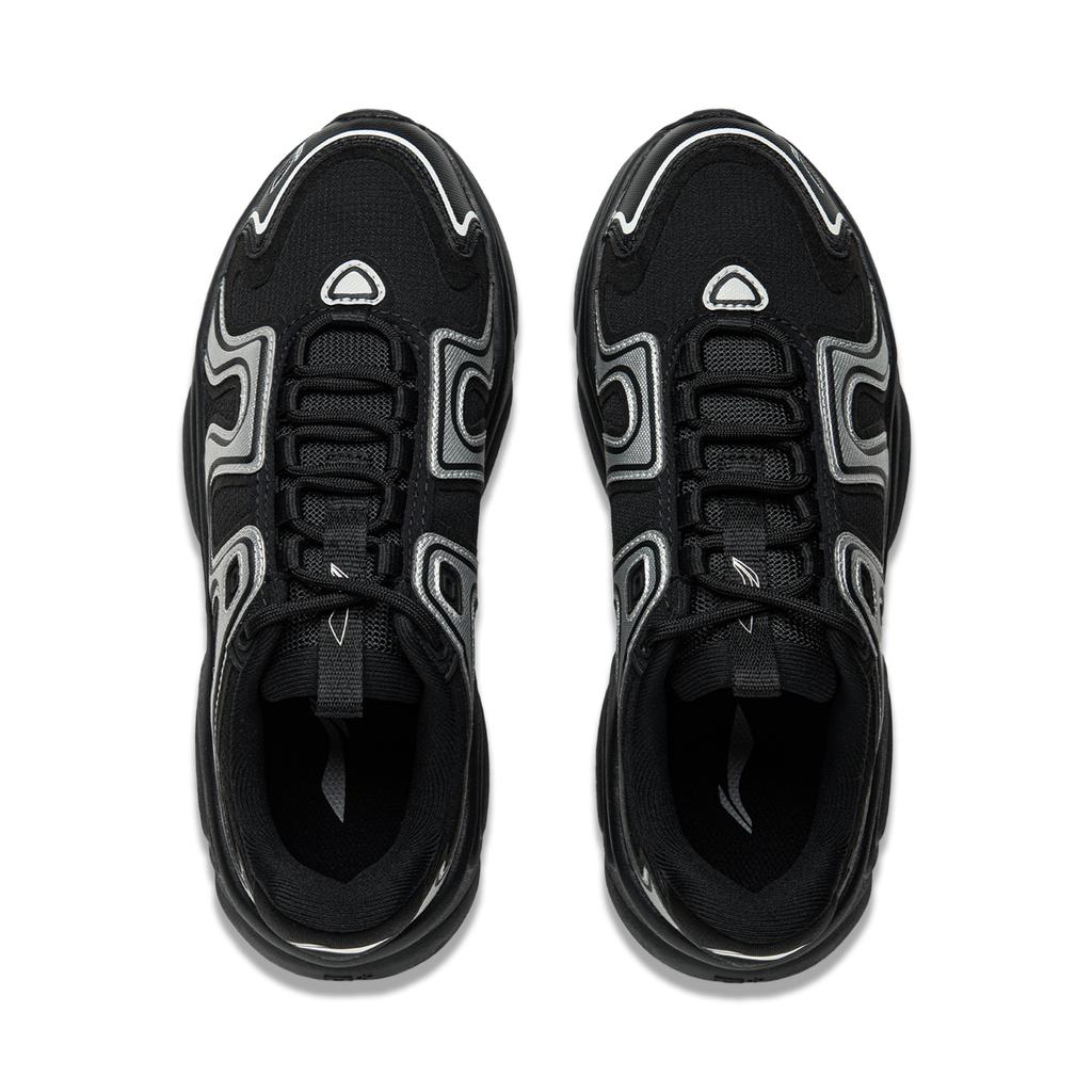 Li Ning Milk Coconut 2.0 Dirty Slip Resistant Abrasion Resistant Low Top Casual Shoes Women's Black Silver AGCU406-3