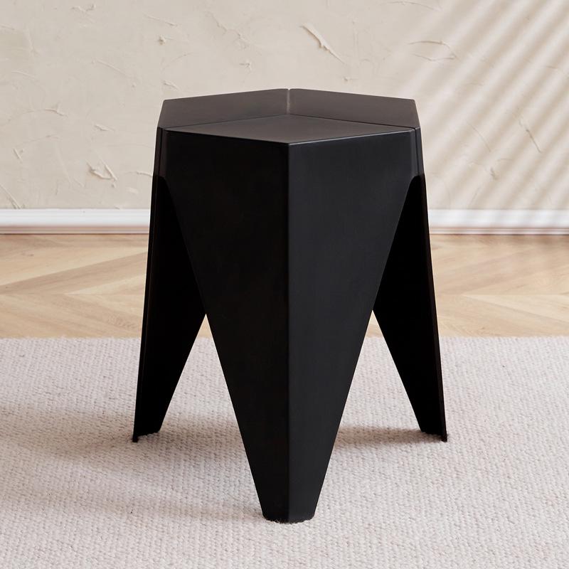 Nordic Creative Non-slip Plastic Stool - Thickened, Stackable, Square Gel Design for Home Use