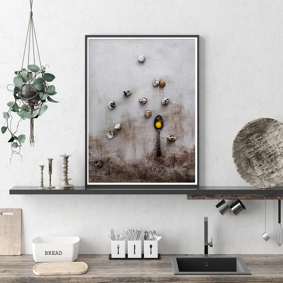 Modern Style Kitchen Utensils and Appliances Posters Wall Art Canvas Painting Pictures for Living Room Home Decor No Frame