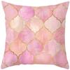 Pink Feather Pillowcase Gold Decorative Sofa Cushion Case Bed Pillow Cover Home Decor Car Cushion Cover Cute Pillow Case 45*45cm