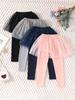 Girls' Korean Style Bow Leggings: Spring/Autumn Cotton Skirt Pants with Sequins