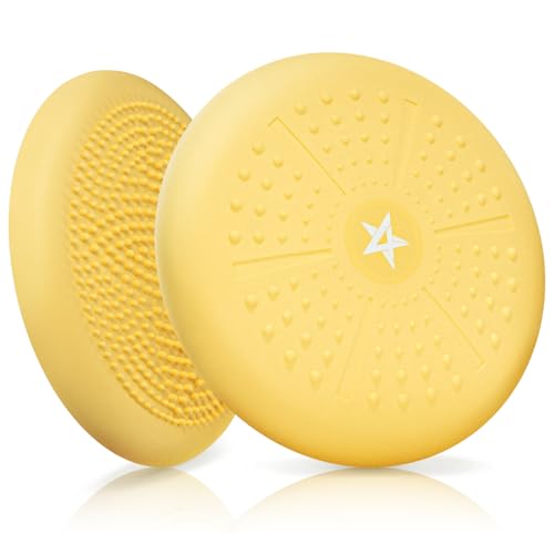 

Yes4All Balance Cushion Balance Disc, 33cm Diameter, Yellow, Core Training, Double-Sided Massage, Thick Plastic, Non-Slip, Includes Air Pump [Official