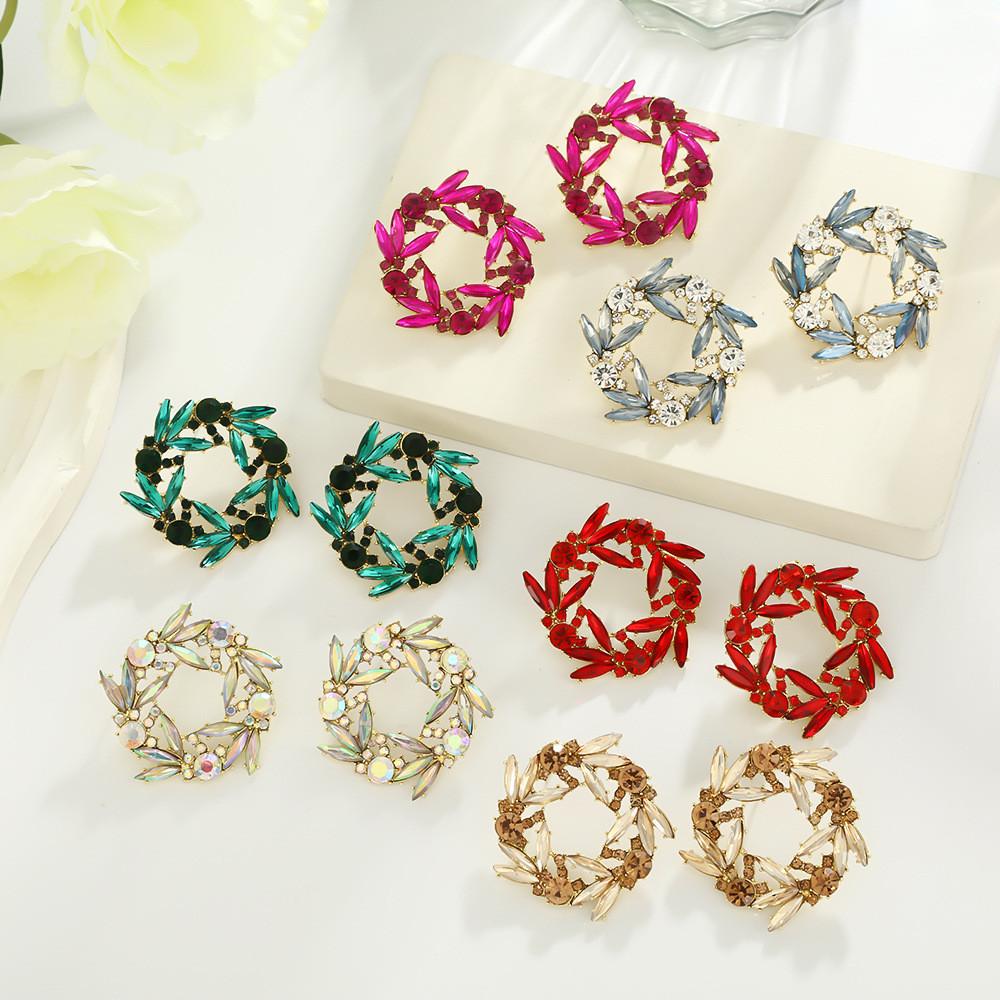Modern Alloy Geometric Stud Earrings With Gold Pins For Women
