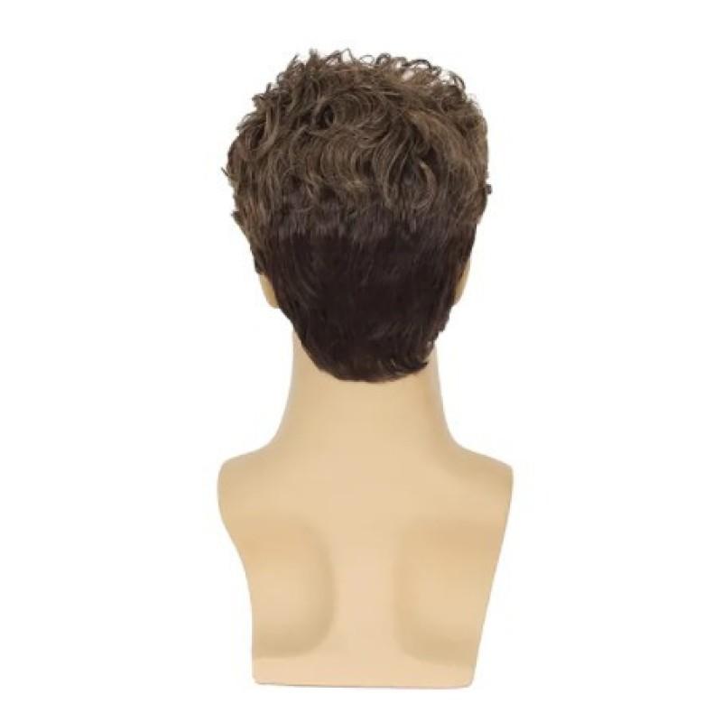 Herrperuk Kort Lockig Blond Brun Peruk Syntetisk Halloween Kostym Cosplay Hår Syntetisk Naturlig Värmebeständig Fiberperuk Vardagsbruk