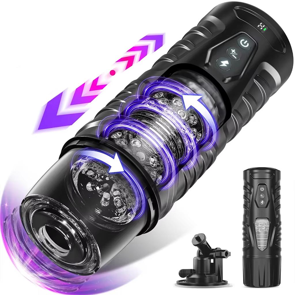Telescopic Rotation Male Masturbator Vagina Masturbation Blowjob Automatic Male Mastubator Cup Adults Piston Sex Toys for Men