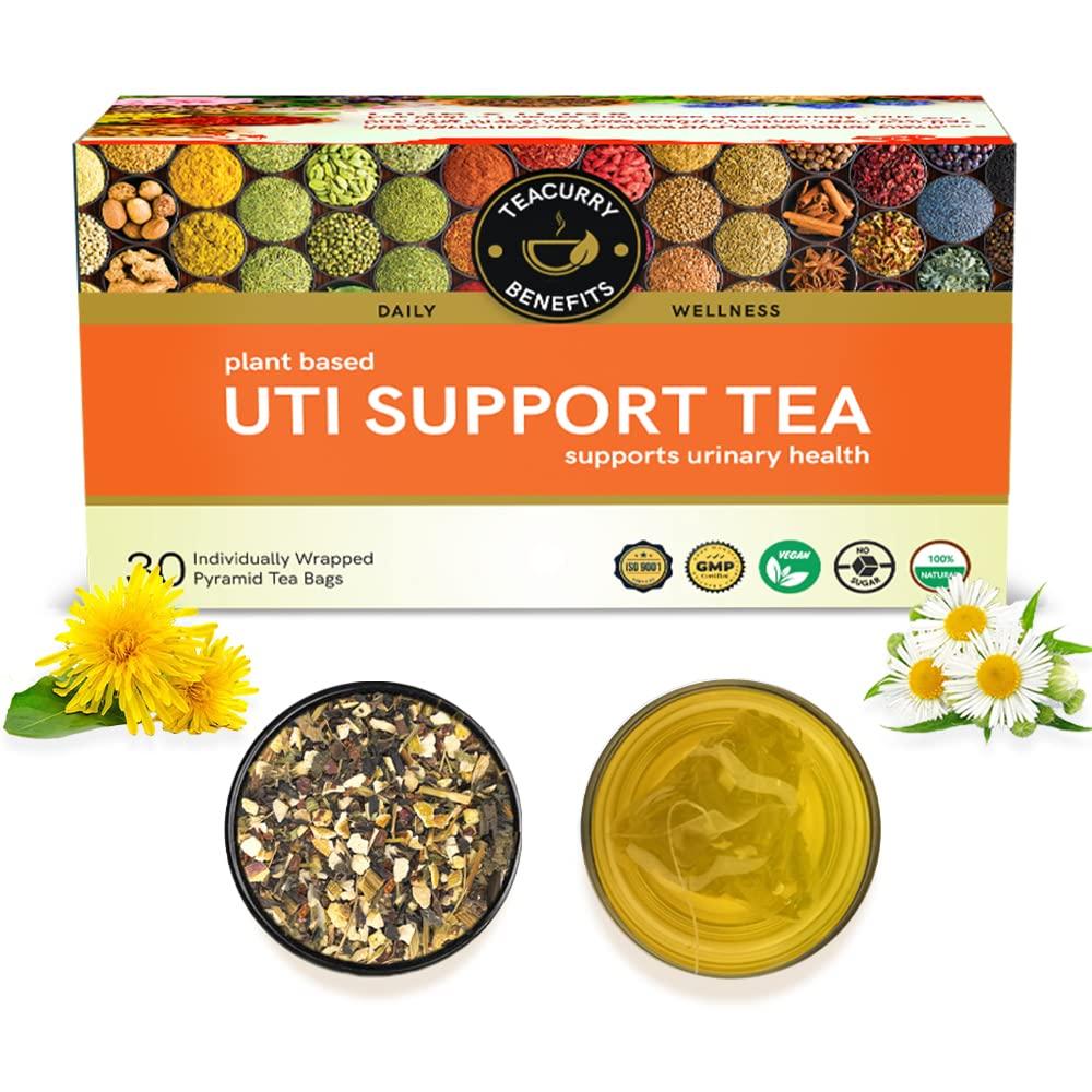 TEACURRY Uti Chamomile Tea (1 Month Pack, 30 Tea Bags)-Helps With Urinary Tract Infections, Immunity, Infection-Uti Drink,50 Grams