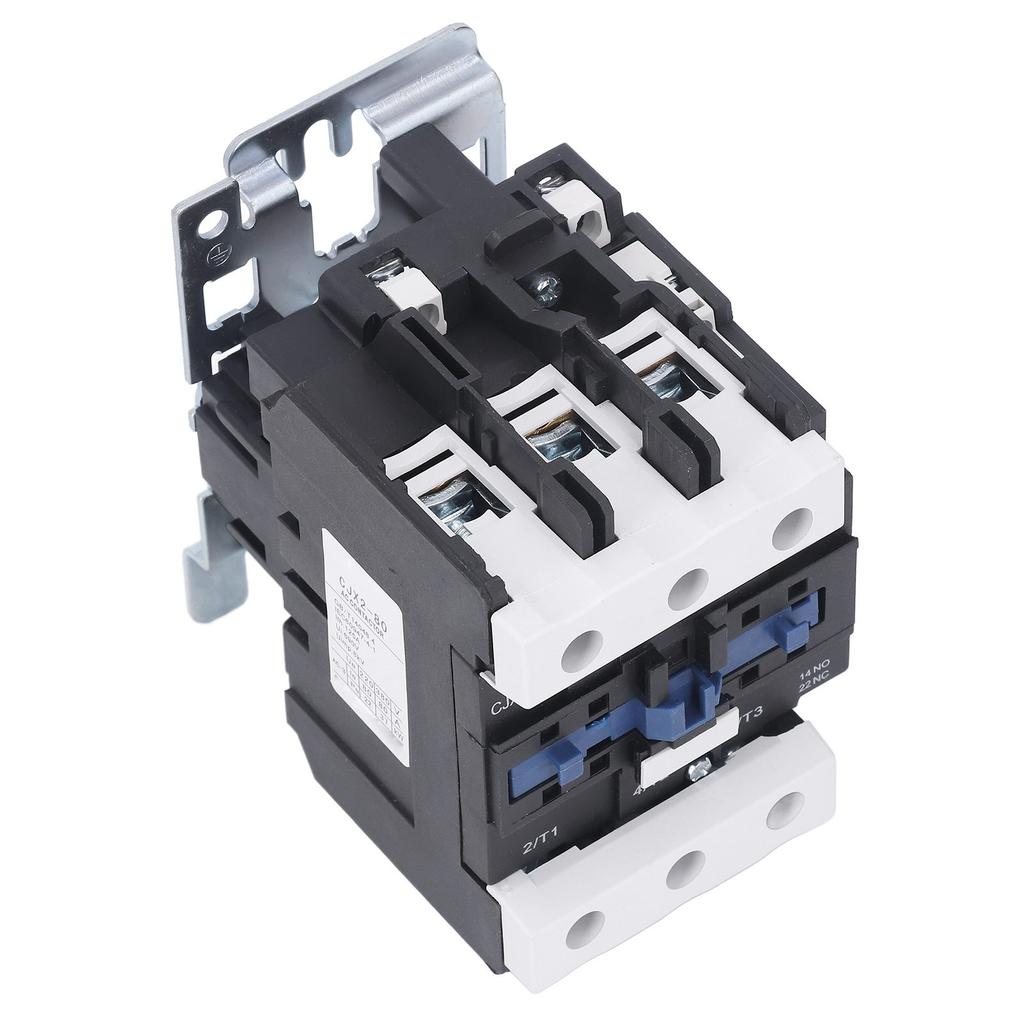 AC Contactor Flame Retardant ABS Shell Silver Alloy Contacts 80A Electric Contactor for Industrial