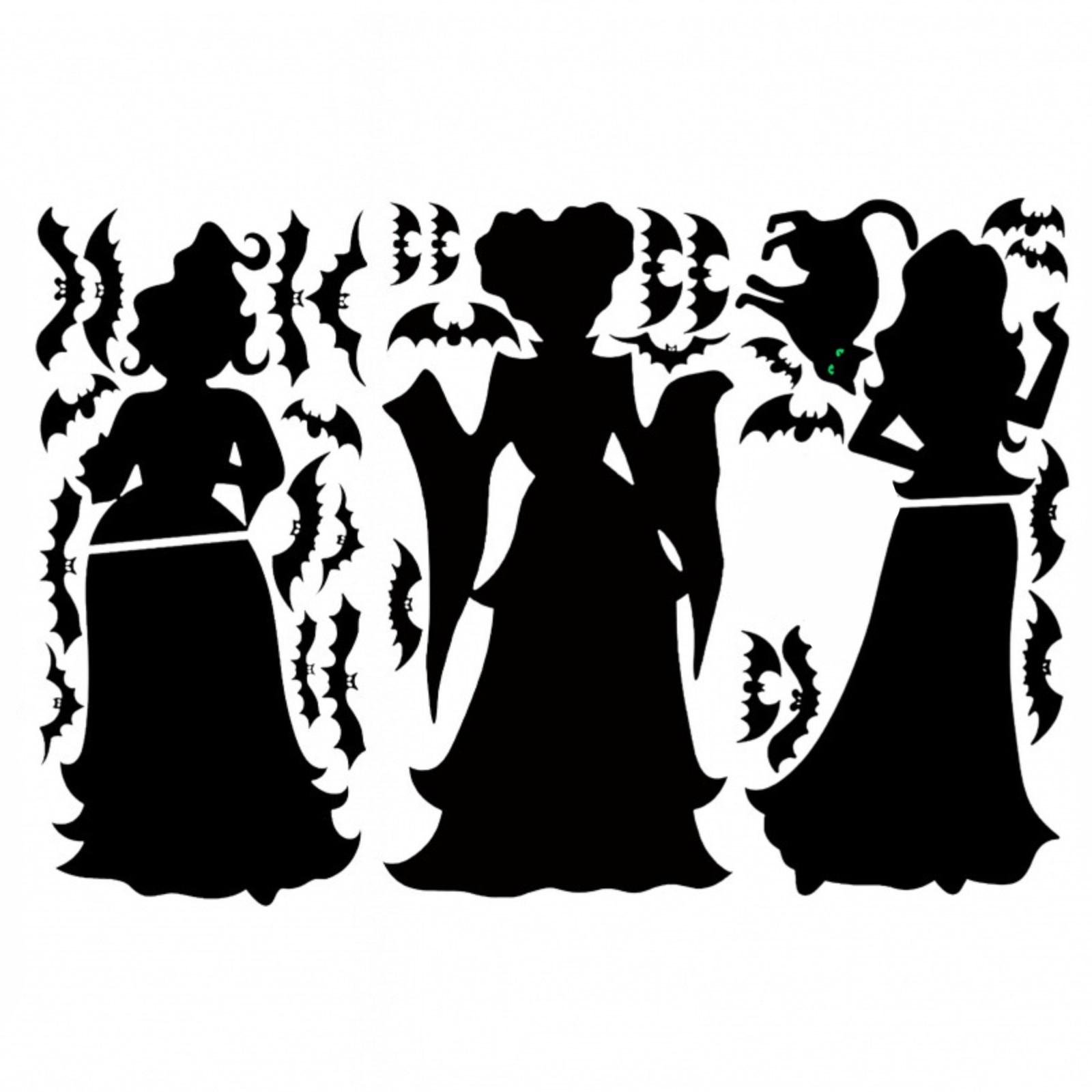 

Темные мультяшные наклейки Гостиная Дом Стекло на окно Декоративные наклейки на стену One Size чёрный