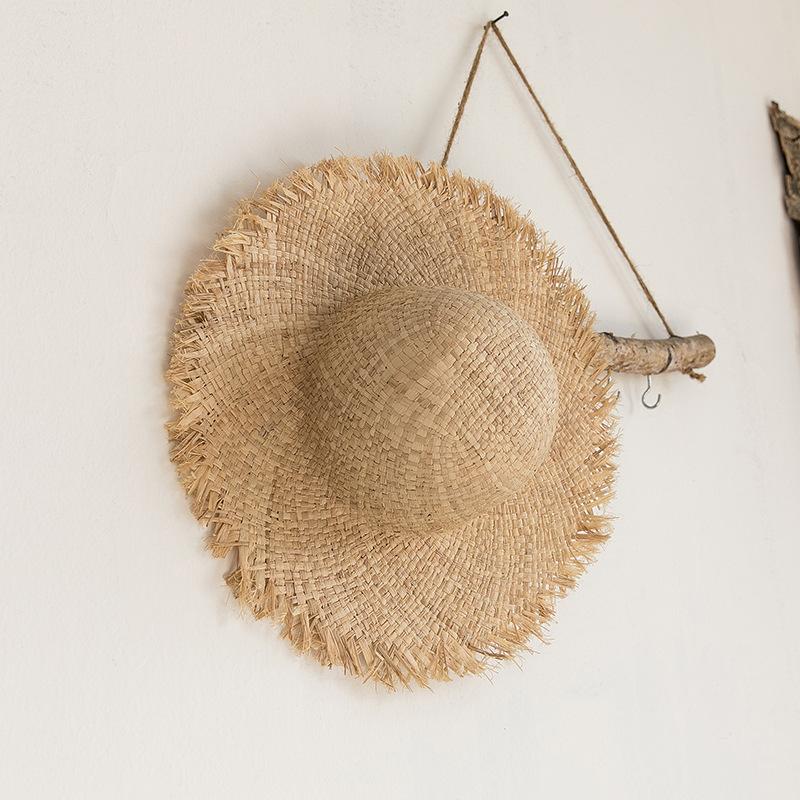 Summer Natural Raffia Sun Hat For Women Wide Brim Fashion Floppy Shade Dome Straw Hat Girl Outdoor Vacation Beach Hat Panama