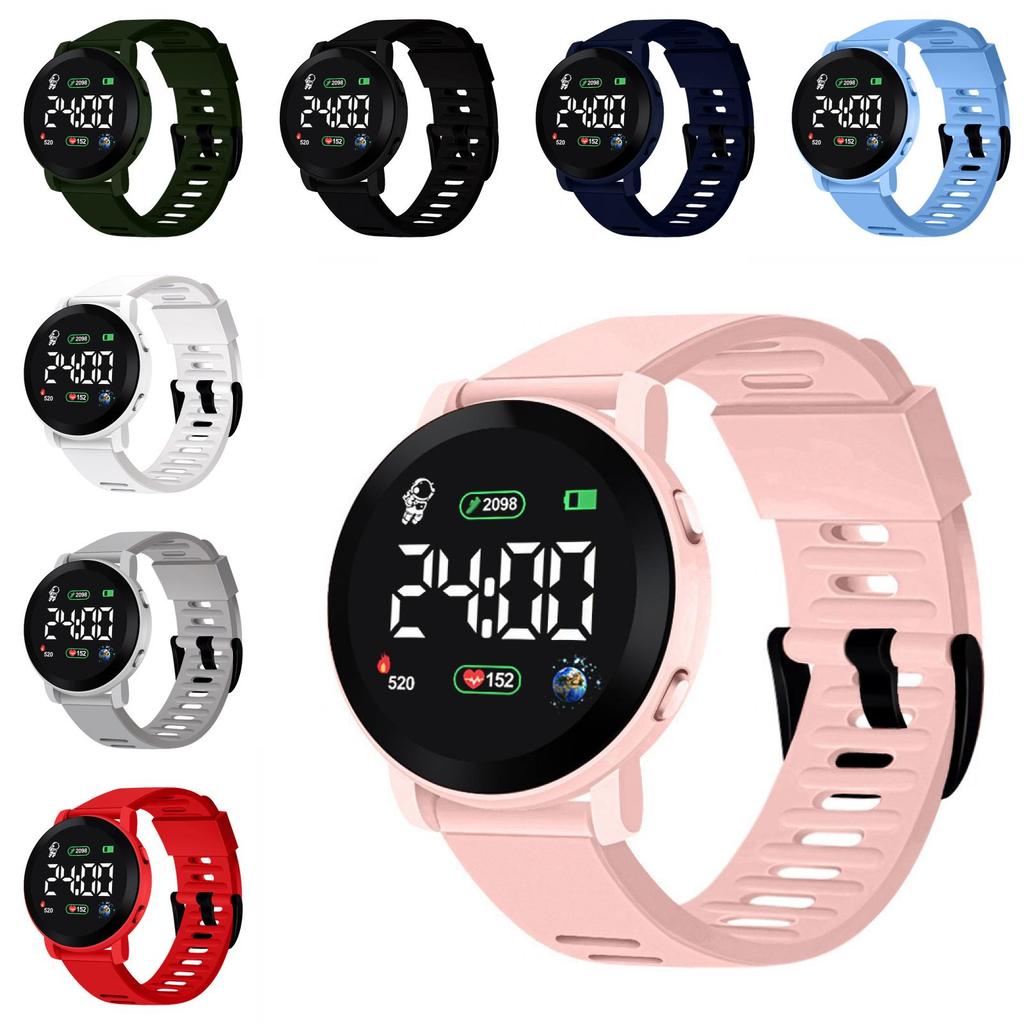 Space Explorer Kids Led Digital Watch With Night Light For Outdoor Play And School