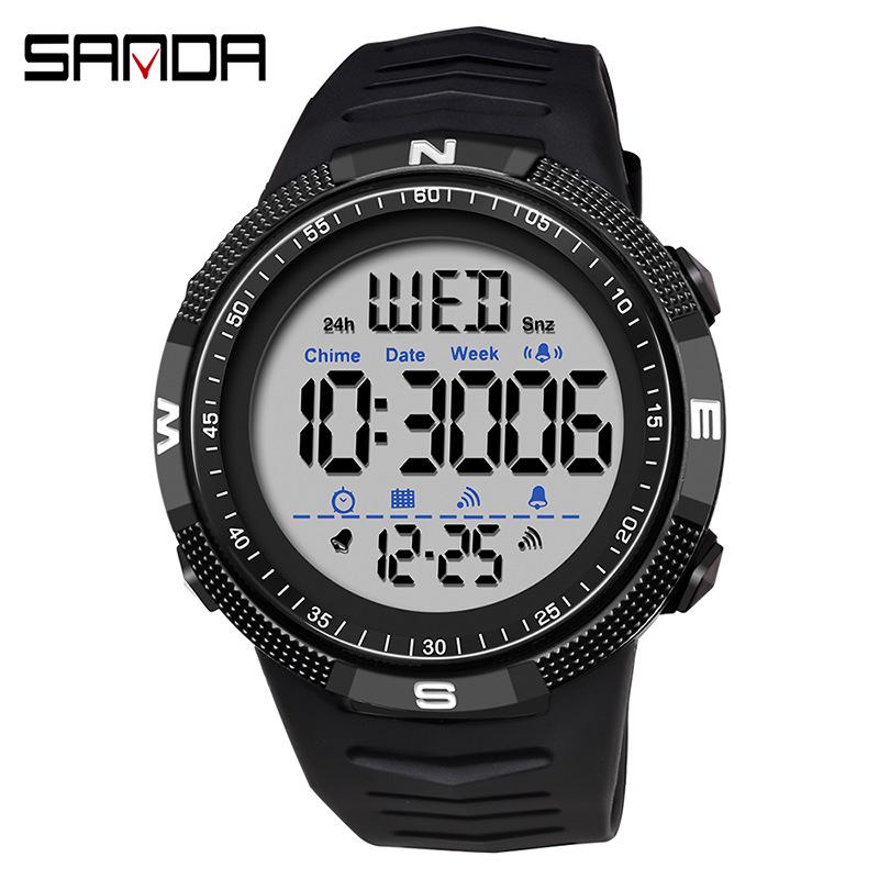 Sanda Luminous Waterproof Sport Wristwatch - Fashionable, Simple, Versatile, and Perfect for Students.
