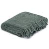 Couverture - vidaXL - 125 x 150 cm - Coton 100% - Vert foncé - Design contemporain