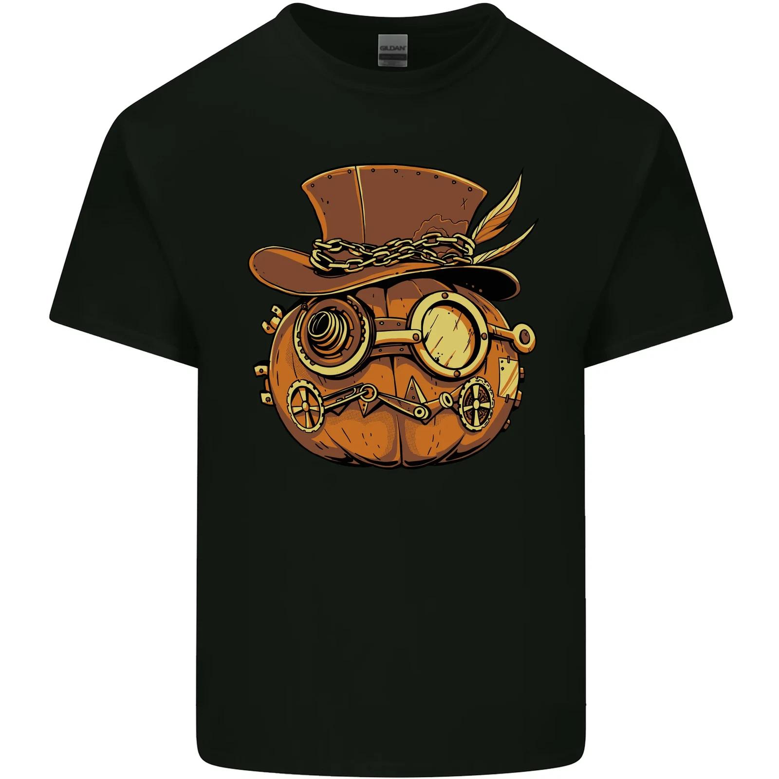 Steampunk Pumpkin Halloween Kids T-Shirt Childrens XL