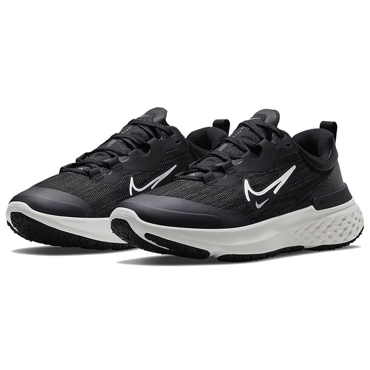 Nike Womens React Miler 2 Shield 'Black White' (women's sizes) Black / Off Noir / Light Smoke Grey / Platinum Tint Running Shoes DC4066 001