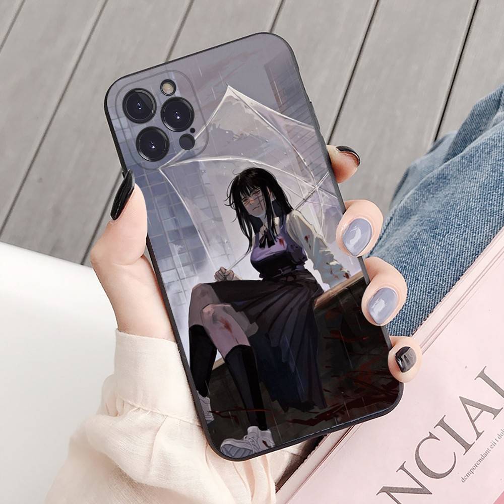 Amine Girl Mitaka Asa Chainsaw Man Phone Case For IPhone 16 15 8 7 6 6S Plus X SE XR XS 14 11 12 13 Mini Pro Max Mobile Case