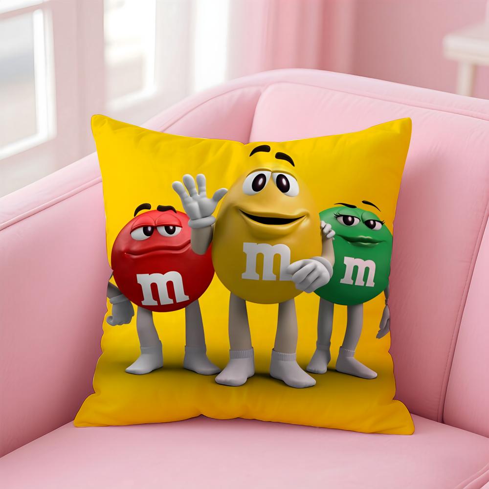 Brand M-M&M sS Cushion Cover Comfortable Reversible Pillow Cover Ideal for Car Sofa Bedroom & Beyond 12x12Inch