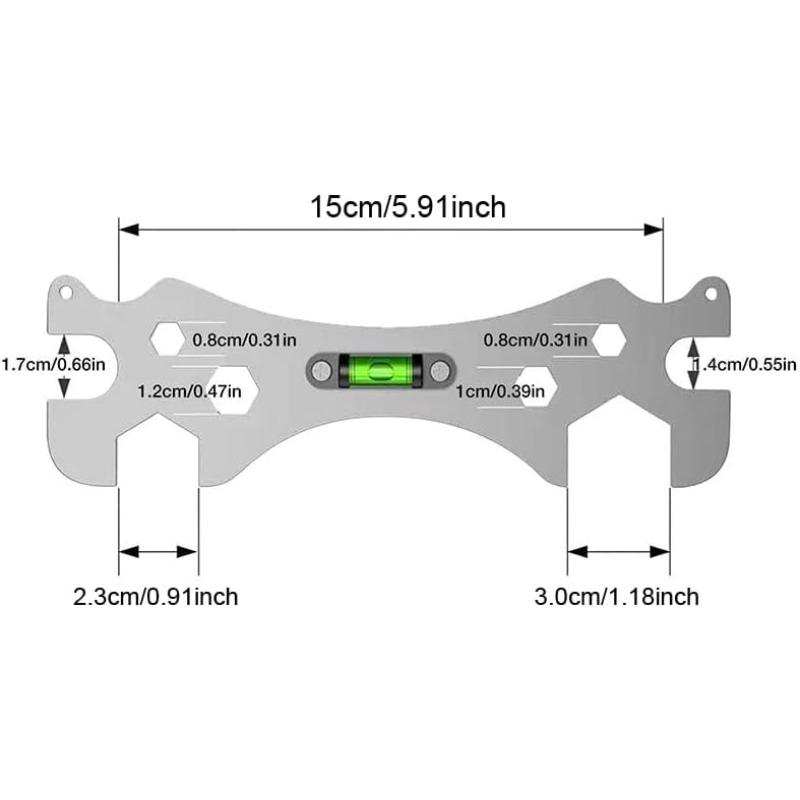 Custom-Made Multi-Functional Stainless Steel Open-End Wrenches Shower Head Tools for Bathroom Level and Shower Tools In One