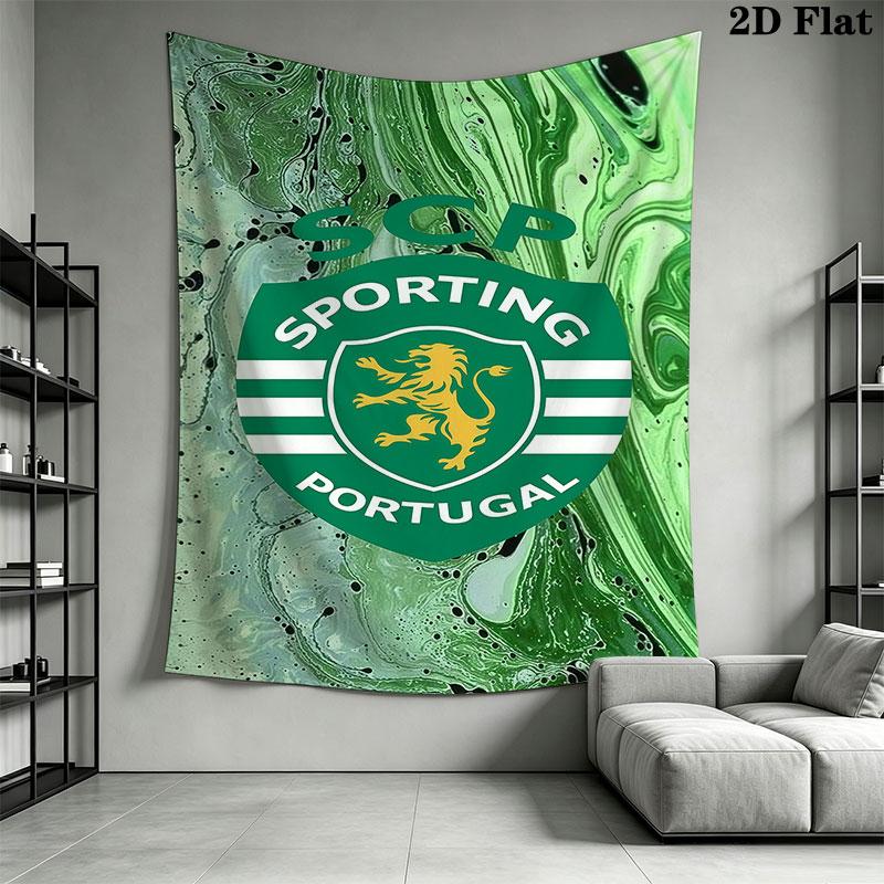Sporting CP logo Wall Hanging Printed Fabric Blanket Decorative Tapestries for Bedroom Living Room Home Decor