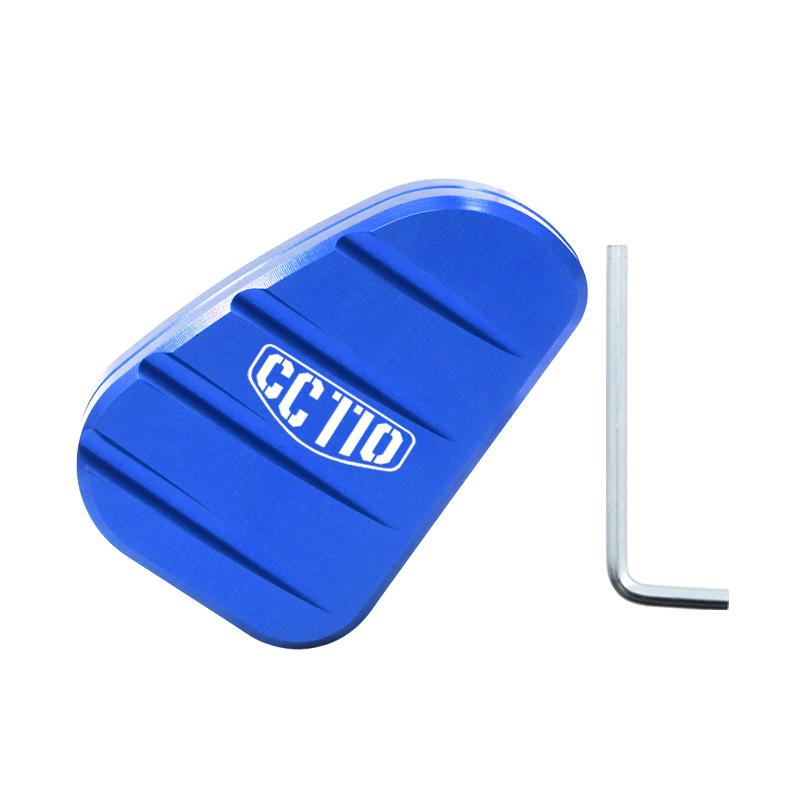 

Motorcycle Accessories CNC Aluminium Side Stand Enlarge Plate Kickstand Extension for Honda CC110 Cross cub CC 110 B blue