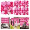 3D Rose Rose Flower Wall Pink Silk Artificial Flower Backdrop  Birthday Party