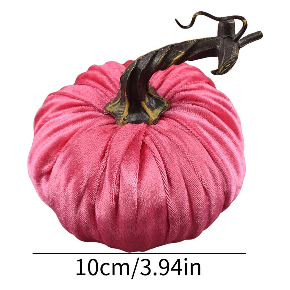 2025 Handmade Velvet Pumpkins Halloween Fall Harvest Vegetable Artificial Simulation Pumpkins Decoration For Garden Yard