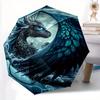 1pc Blue Electric Dragon Durable Cartoon Folding Umbrella,Compact Umbrella for Men and Women, Suitable for Travel or Daily Use.C062
