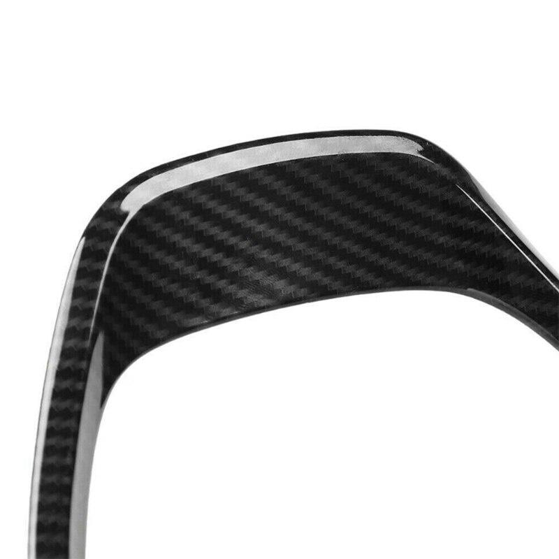 Car Interior Steering Wheel Panel Decoration Cover Trim For BMW 3 Series F30 F31 2013-2018 Carbon Fiber Decorative Frame