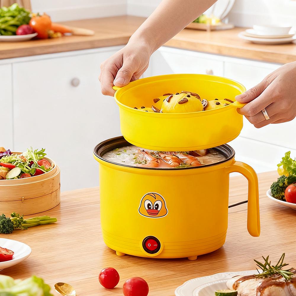 Non-stick Multifunctional Electric Cooker: Instant Noodle Pot with Large Capacity for Dormitory Use