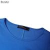ZANZEA Abito da donna elegante a tubino casual con scollo rotondo e maniche corte