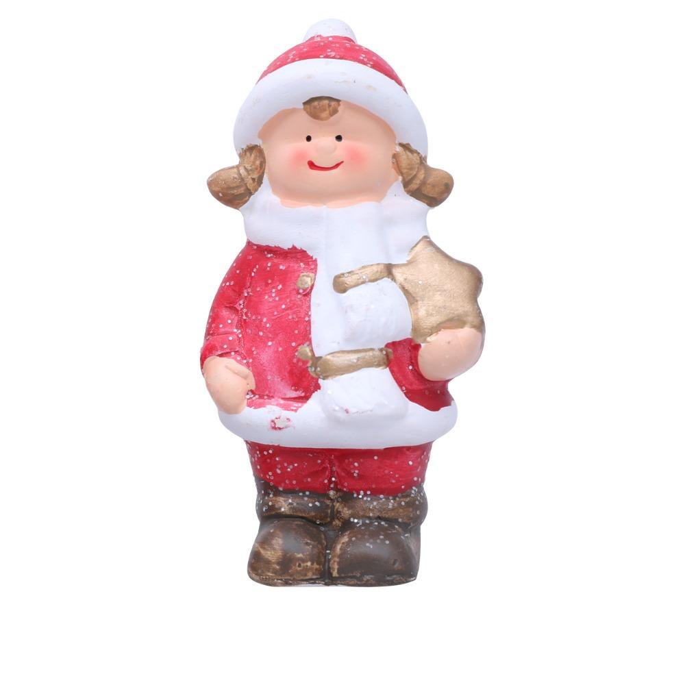 Świąteczne ceramiczne ozdoby, chłopiec i dziewczynka, para, na biurko, stolik nocny, do salonu, do domu, artykuły dekoracyjne na Boże Narodzenie