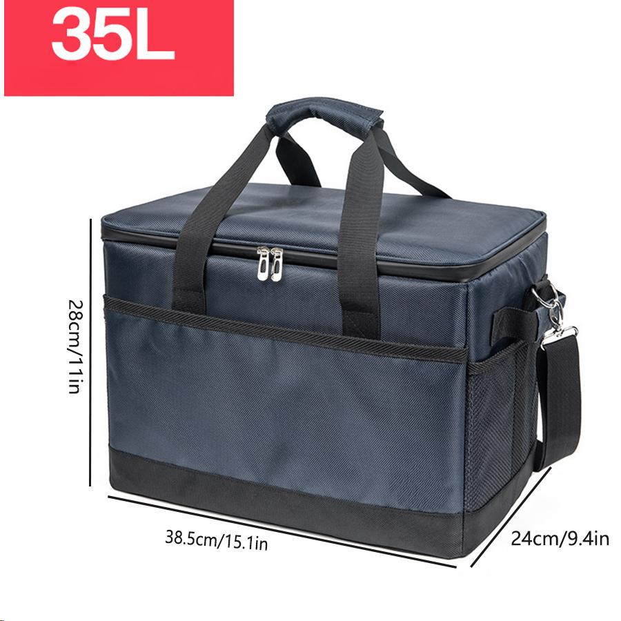 Outdoor Camping Picnic Aluminum Foil Insulated Box Handheld Cooler Fresh Box Crossbody Bento Lunch Bag Home Large Capacity